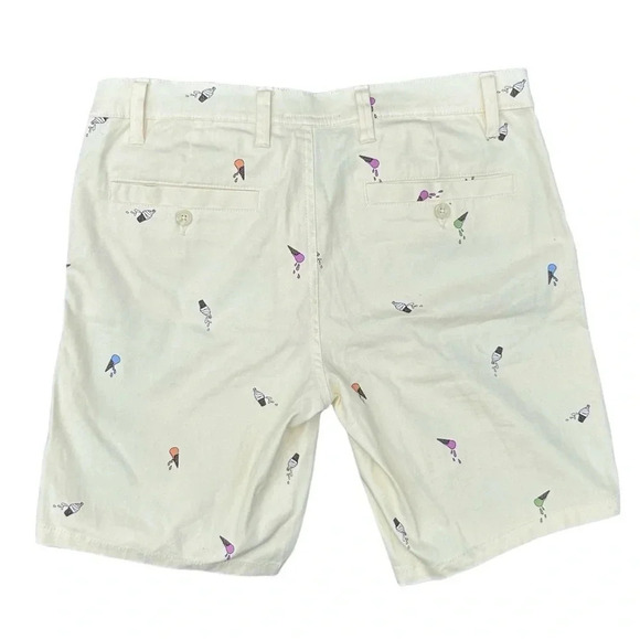 Raw Yarn Industries Men’s Stretch Twill Light Yellow Shorts 
Ice Cream Cones - Picture 3 of 7
